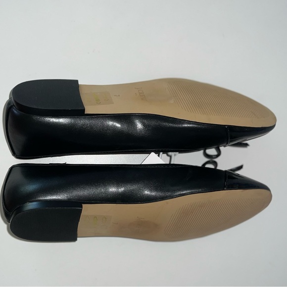 J. CREW Women's Black Patent Leather Flats Sz 7 M. NWT - Picture 6 of 9